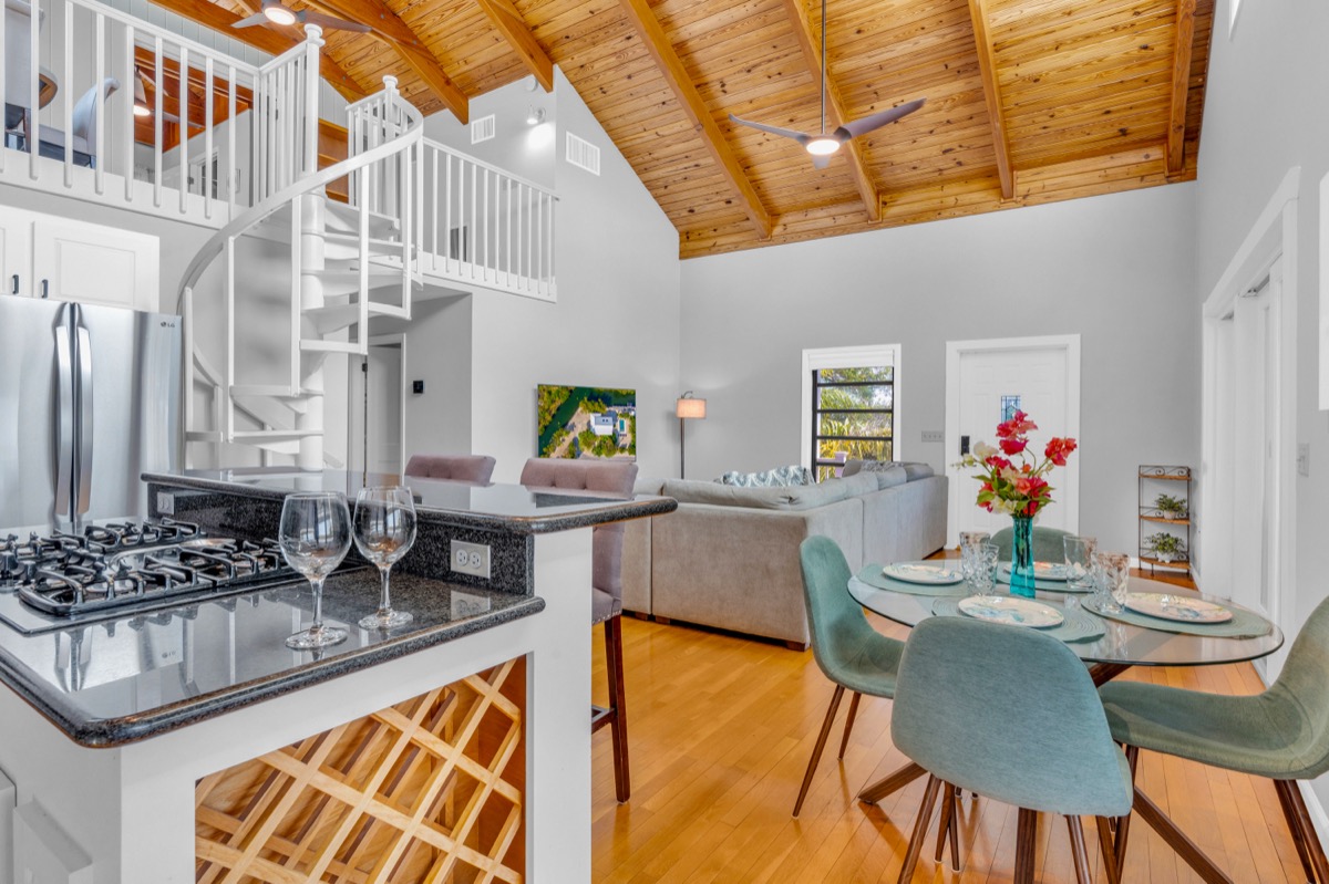 Open concept living and kitchen